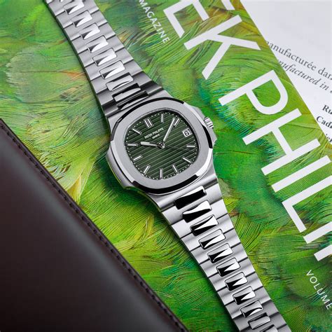 patek philippe ref. 5711 green dial|Patek Philippe 5711 watch.